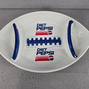 Diet Pepsi Vintage Football Shaped Divided Serving Tray, Plastic, Collectible